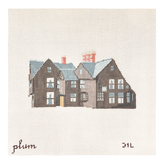The Plum Stitchery House of the Seven Gables Needlepoint Canvas - 18M