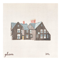 The Plum Stitchery House of the Seven Gables Needlepoint Canvas - 18M