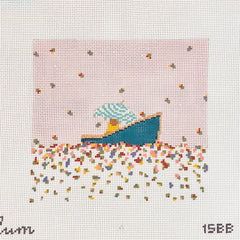 The Plum Stitchery It's Raining Flowers Needlepoint Canvas