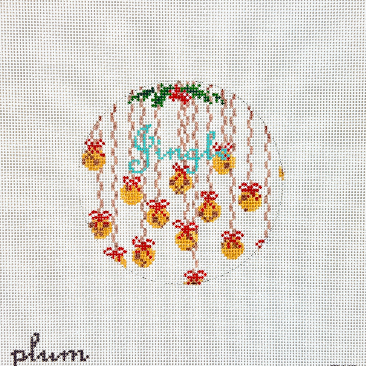The Plum Stitchery Jingle Needlepoint Canvas