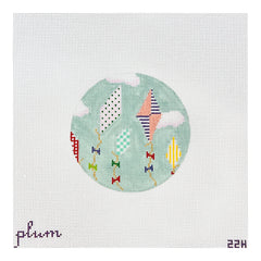 The Plum Stitchery Let's Go Fly a Kite Needlepoint Canvas