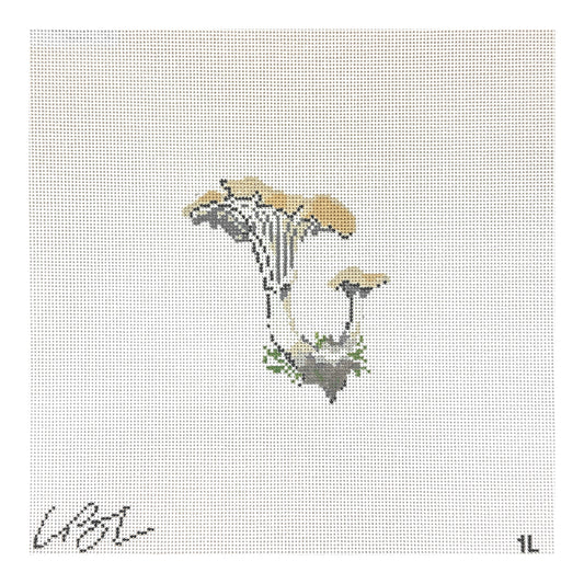 The Plum Stitchery Lia Burke Libaire Mushroom Series - Chanterelle Needlepoint Canvas