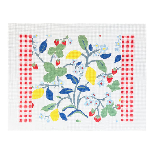 The Plum Stitchery Madcap Cottage Crewel Summer Needlepoint Canvas - 13m