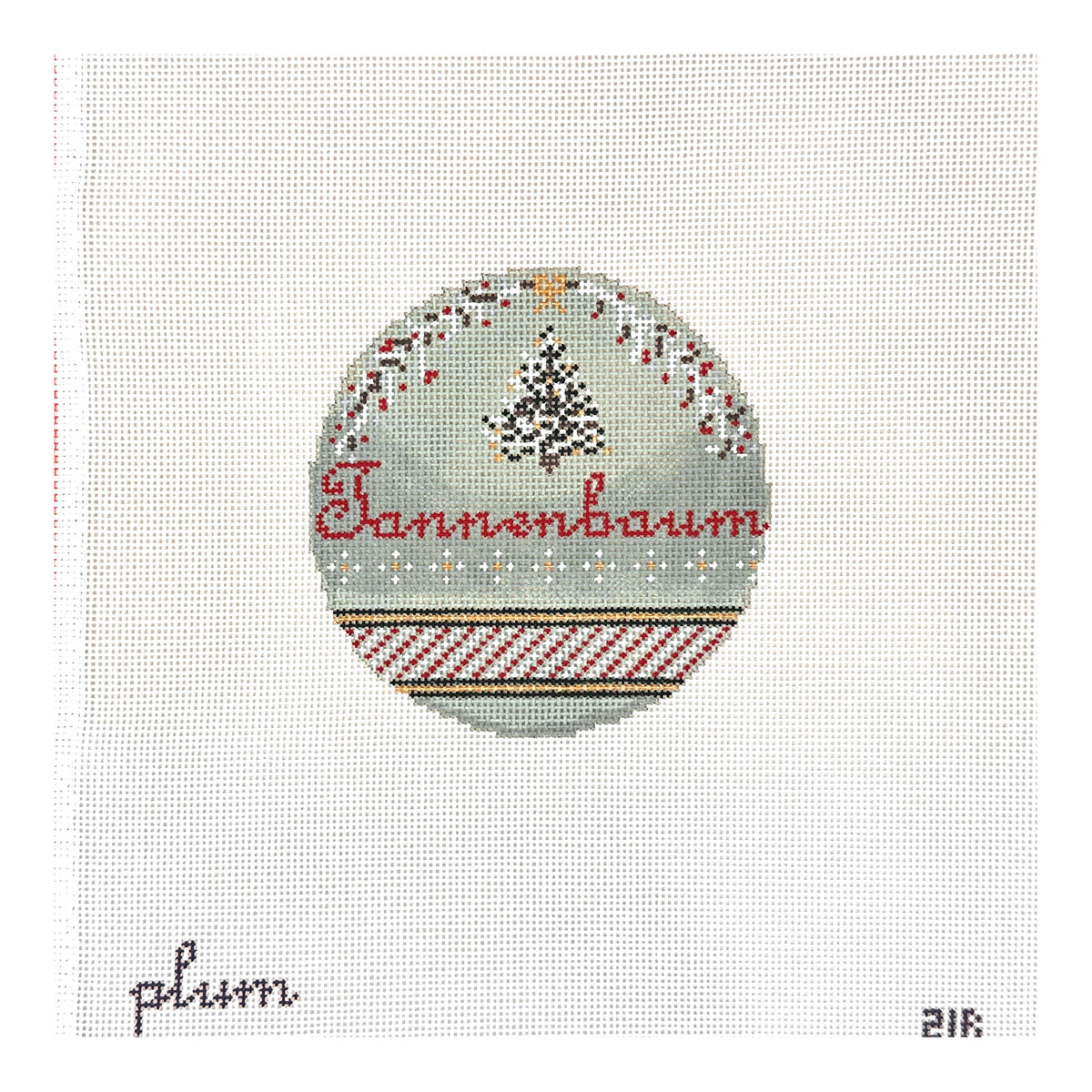 The Plum Stitchery Plum Christmas - O Tannenbaum Needlepoint Canvas