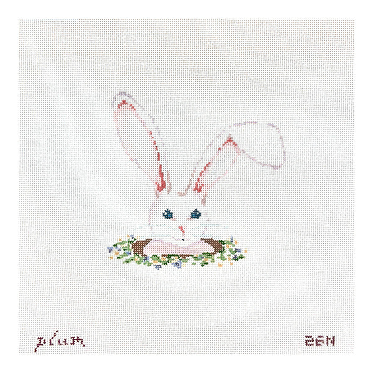 The Plum Stitchery Rabbit Hole Needlepoint Canvas - 18M