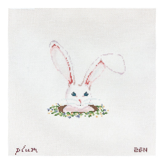 The Plum Stitchery Rabbit Hole Needlepoint Canvas - 18M