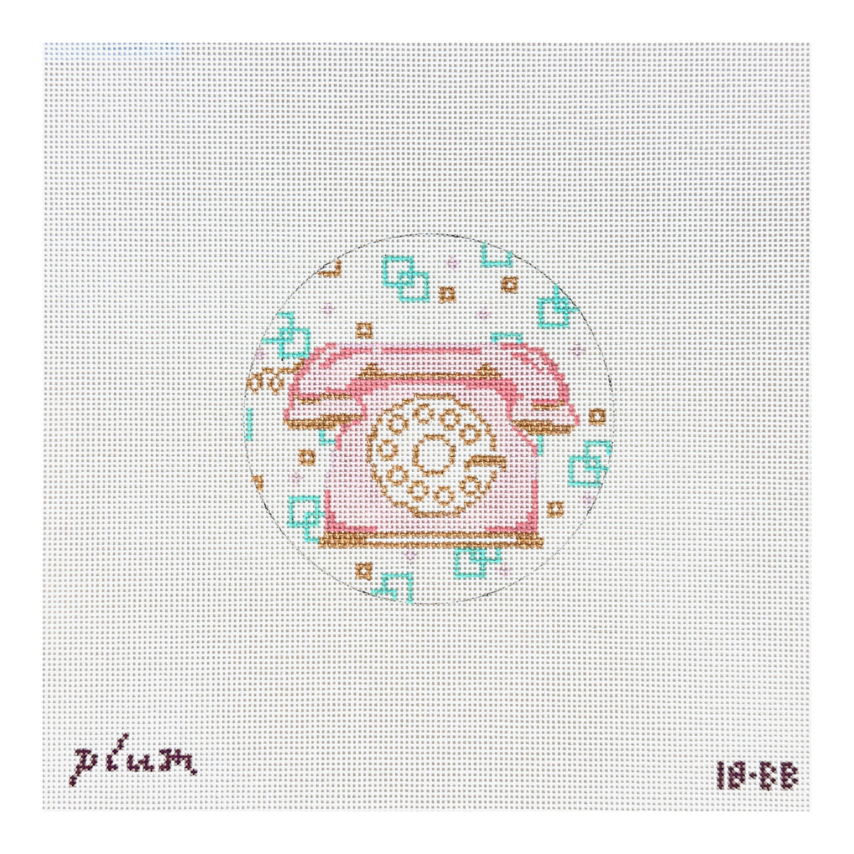 The Plum Stitchery Retro Series Telephone Needlepoint Canvas