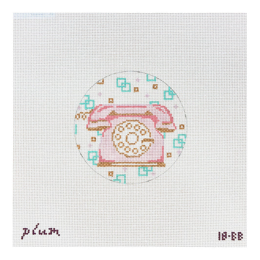 The Plum Stitchery Retro Series Telephone Needlepoint Canvas