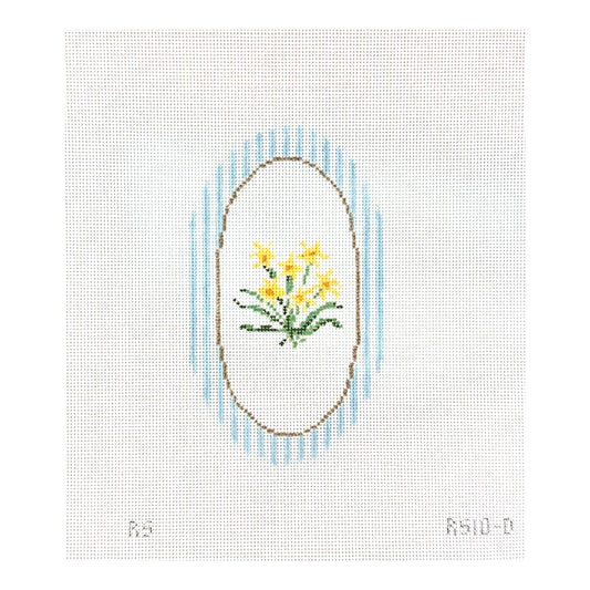 The Plum Stitchery Riley Sheehey Daffodil Needlepoint Canvas