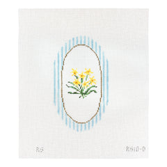 The Plum Stitchery Riley Sheehey Daffodil Needlepoint Canvas