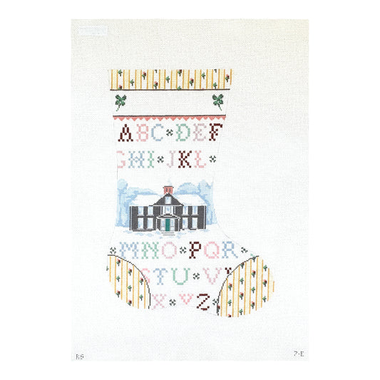 The Plum Stitchery Riley Sheehey The Little Women Collection Midi Stocking Needlepoint Canvas