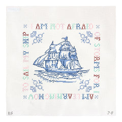 The Plum Stitchery Riley Sheehey The Little Women Collection Ship Pillow Needlepoint Canvas
