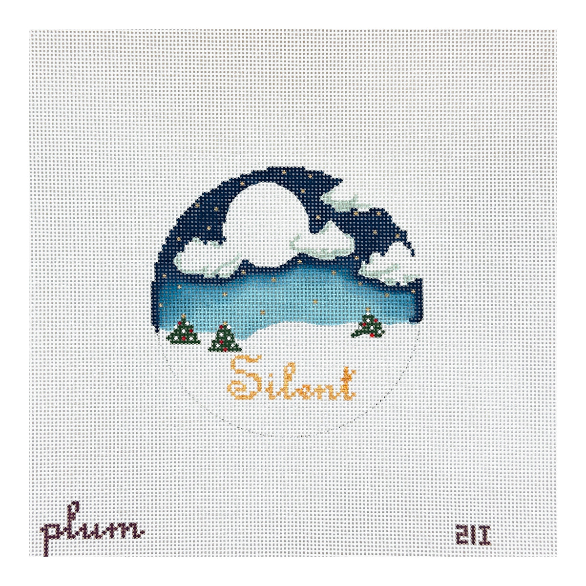 The Plum Stitchery Silent Night Needlepoint Canvas