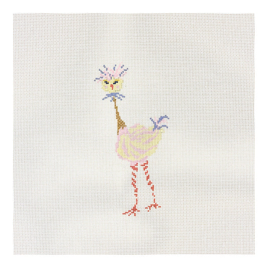 The Plum Stitchery Strange Birds Needlepoint Canvas