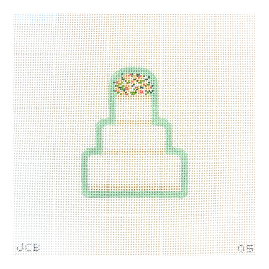 The Plum Stitchery Janet Blyberg Taylor Wedding Cake Needlepoint Canvas