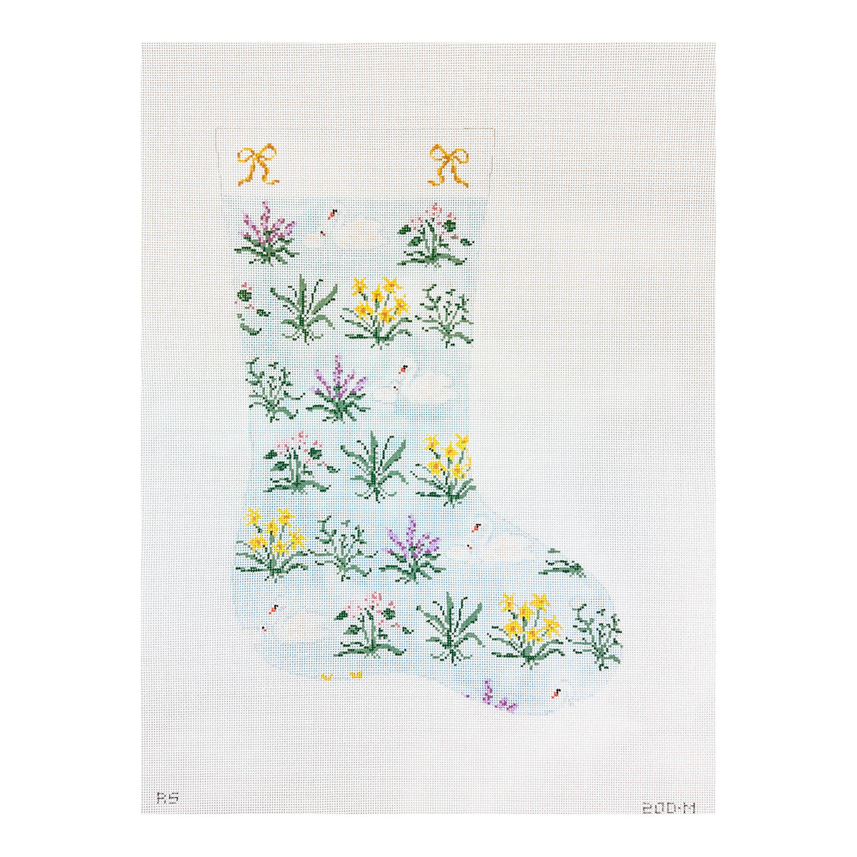 The Plum Stitchery Riley Sheehey The Floral Midi Stocking Needlepoint Canvas