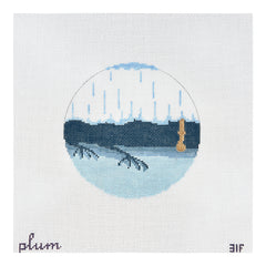 The Plum Stitchery The Monster Under the Bed Needlepoint Canvas