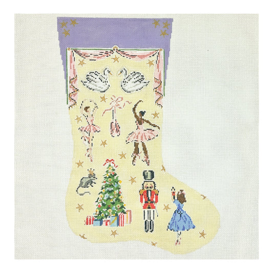 The Plum Stitchery Riley Sheehey The Nutcracker Midi Stocking Needlepoint Canvas