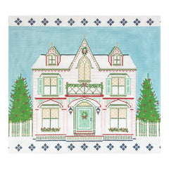 The Plum Stitchery The Peppermint House Needlepoint Canvas