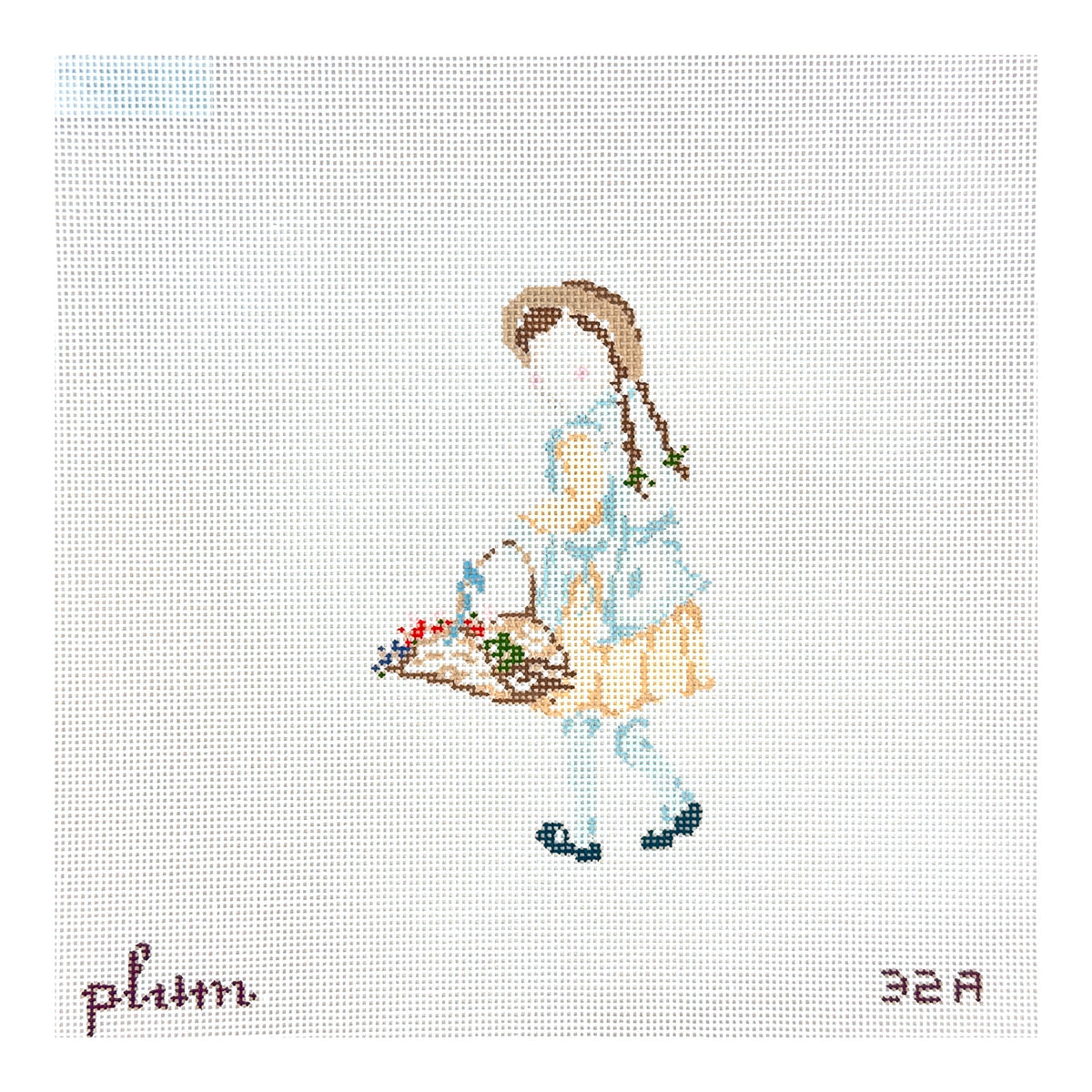 The Plum Stitchery The Secret Garden - Mary Needlepoint Canvas