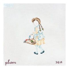 The Plum Stitchery The Secret Garden - Mary Needlepoint Canvas