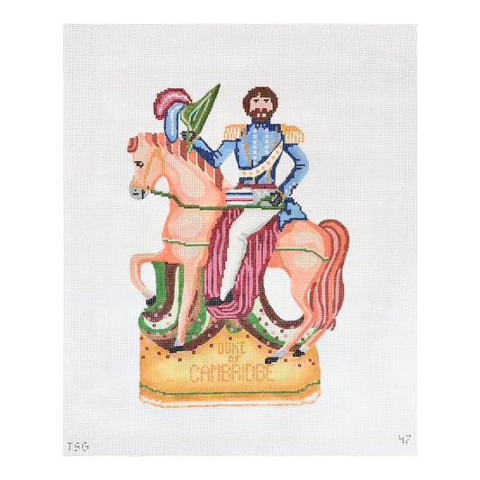 The Plum Stitchery The Stitched Garden Duke Needlepoint Canvas