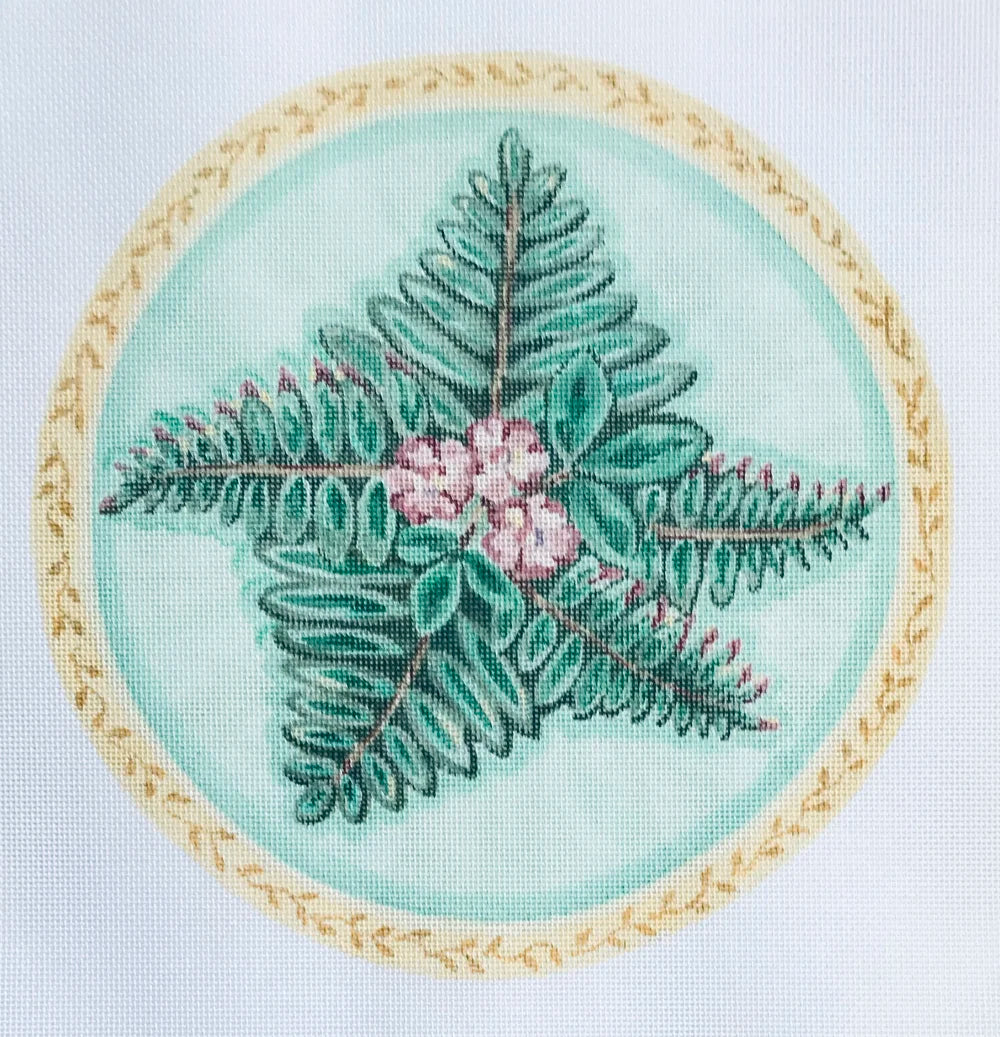 The Plum Stitchery The Stitched Garden Fern Fever Needlepoint Canvas