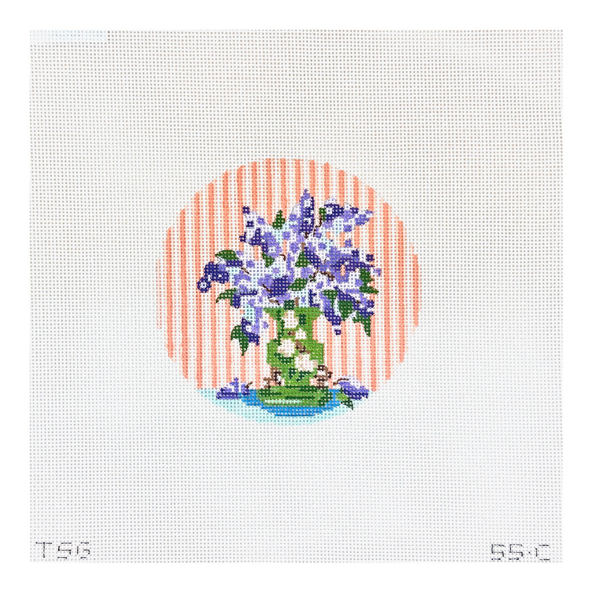 The Plum Stitchery The Stitched Garden Lilac Needlepoint Canvas
