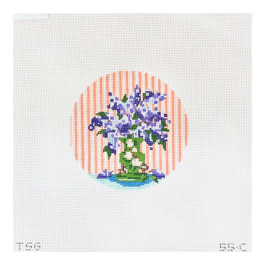 The Plum Stitchery The Stitched Garden Lilac Needlepoint Canvas