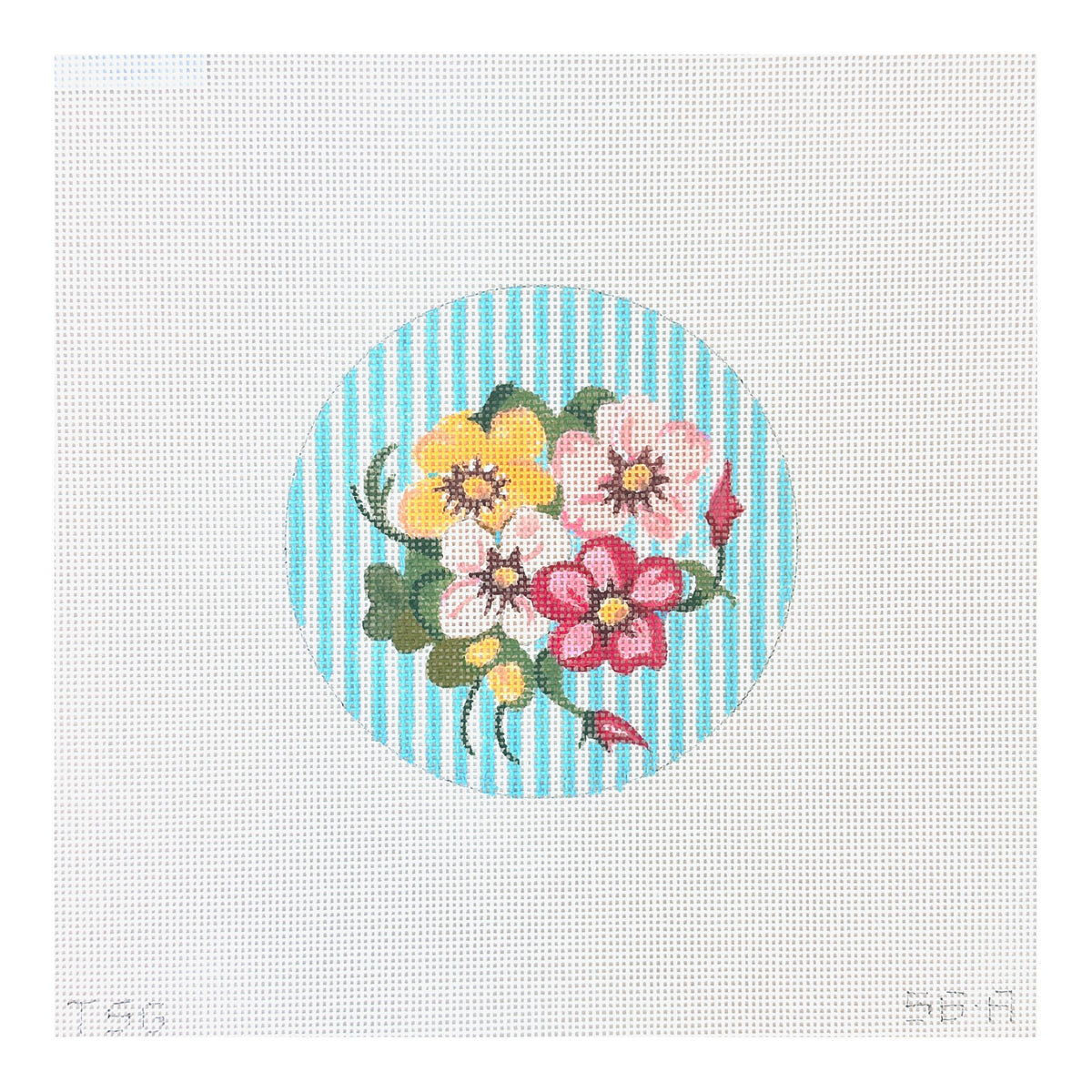 The Plum Stitchery The Stitched Garden Pocket Full of Posies No 1 Needlepoint Canvas