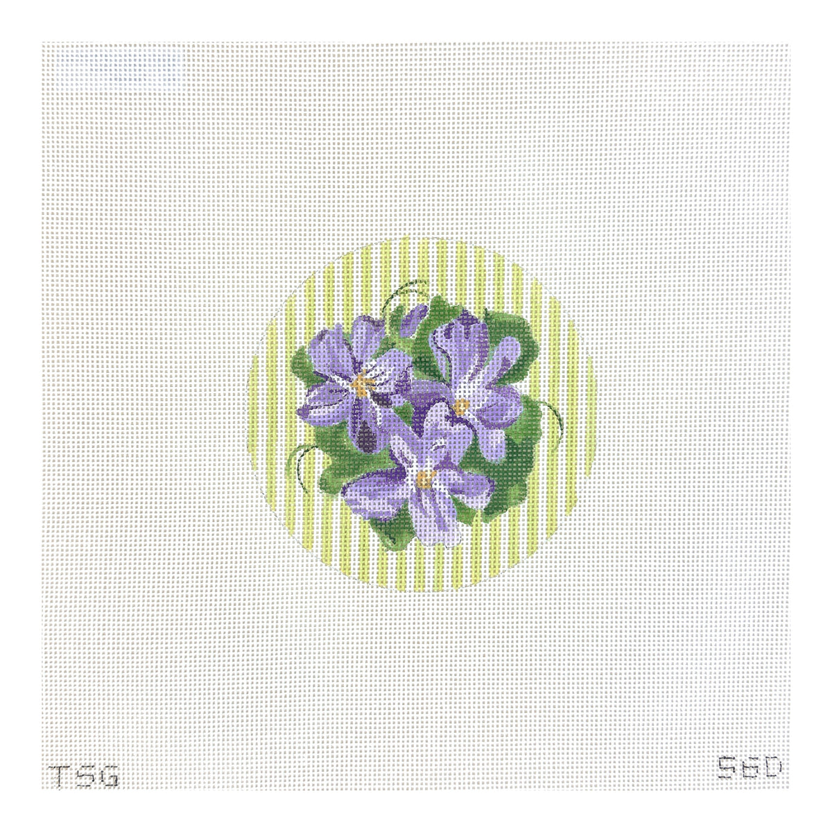 The Plum Stitchery The Stitched Garden Pocket Full of Posies No 4 Needlepoint Canvas