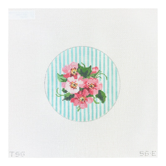 The Plum Stitchery The Stitched Garden Pocket Full of Posies No 5 Needlepoint Canvas
