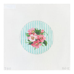 The Plum Stitchery The Stitched Garden Pocket Full of Posies No 5 Needlepoint Canvas