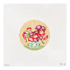 The Plum Stitchery The Stitched Garden Poppies Needlepoint Canvas