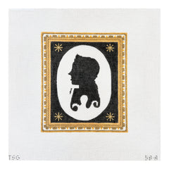 The Plum Stitchery The Stitched Garden Silhouette Series - John Needlepoint Canvas