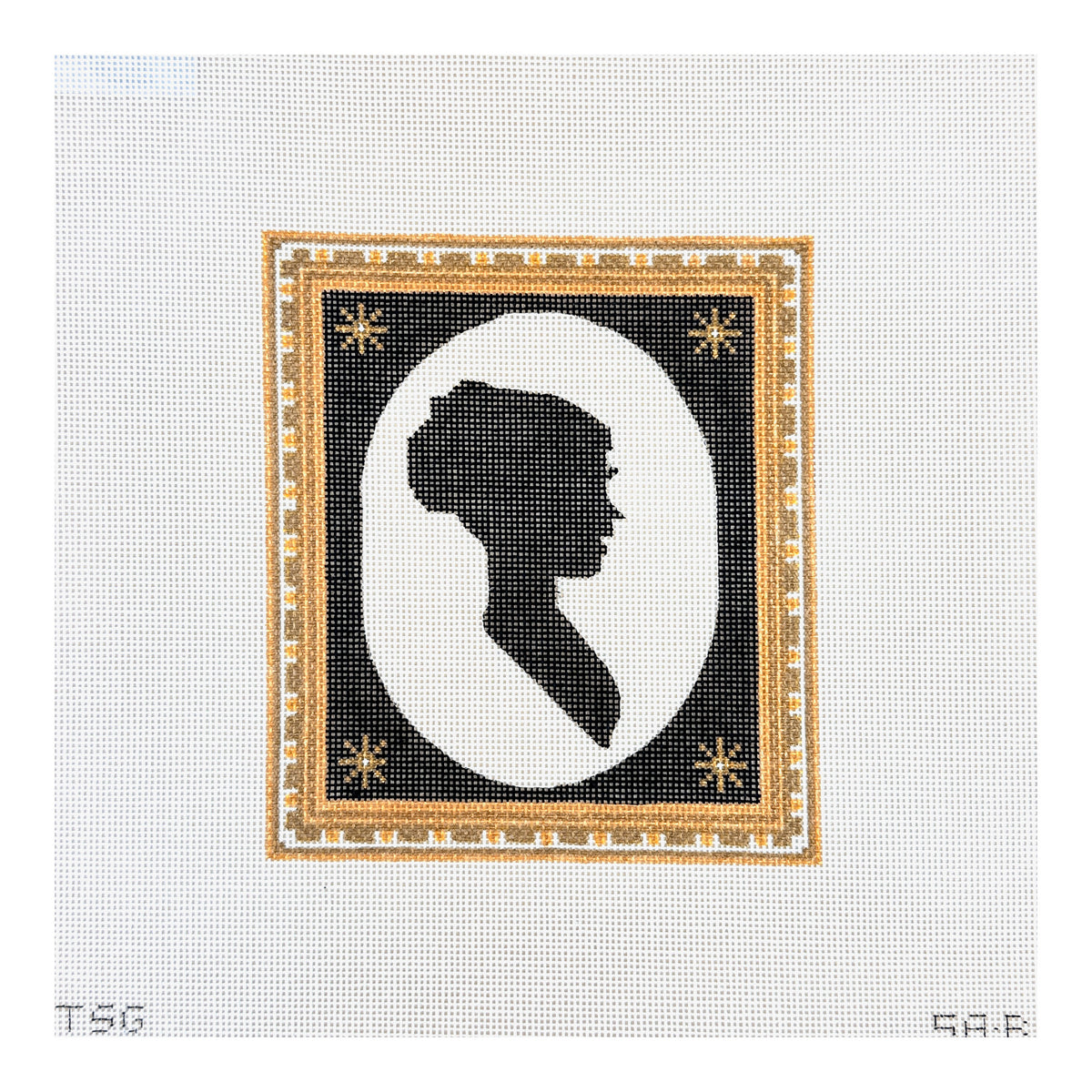 The Plum Stitchery The Stitched Garden Silhouette Series - Marsha Needlepoint Canvas
