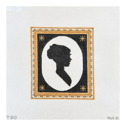 The Plum Stitchery The Stitched Garden Silhouette Series - Marsha Needlepoint Canvas