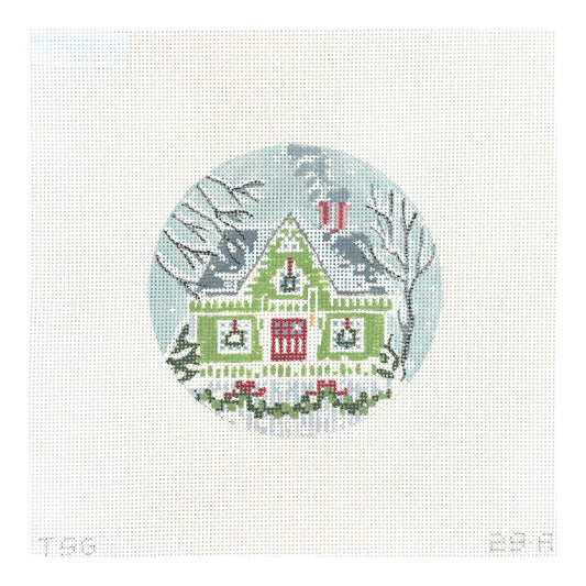 The Plum Stitchery The Stitched Garden Swedish House Collection No 1 Needlepoint Canvas