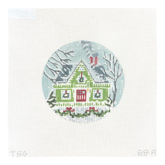 The Plum Stitchery The Stitched Garden Swedish House Collection No 1 Needlepoint Canvas
