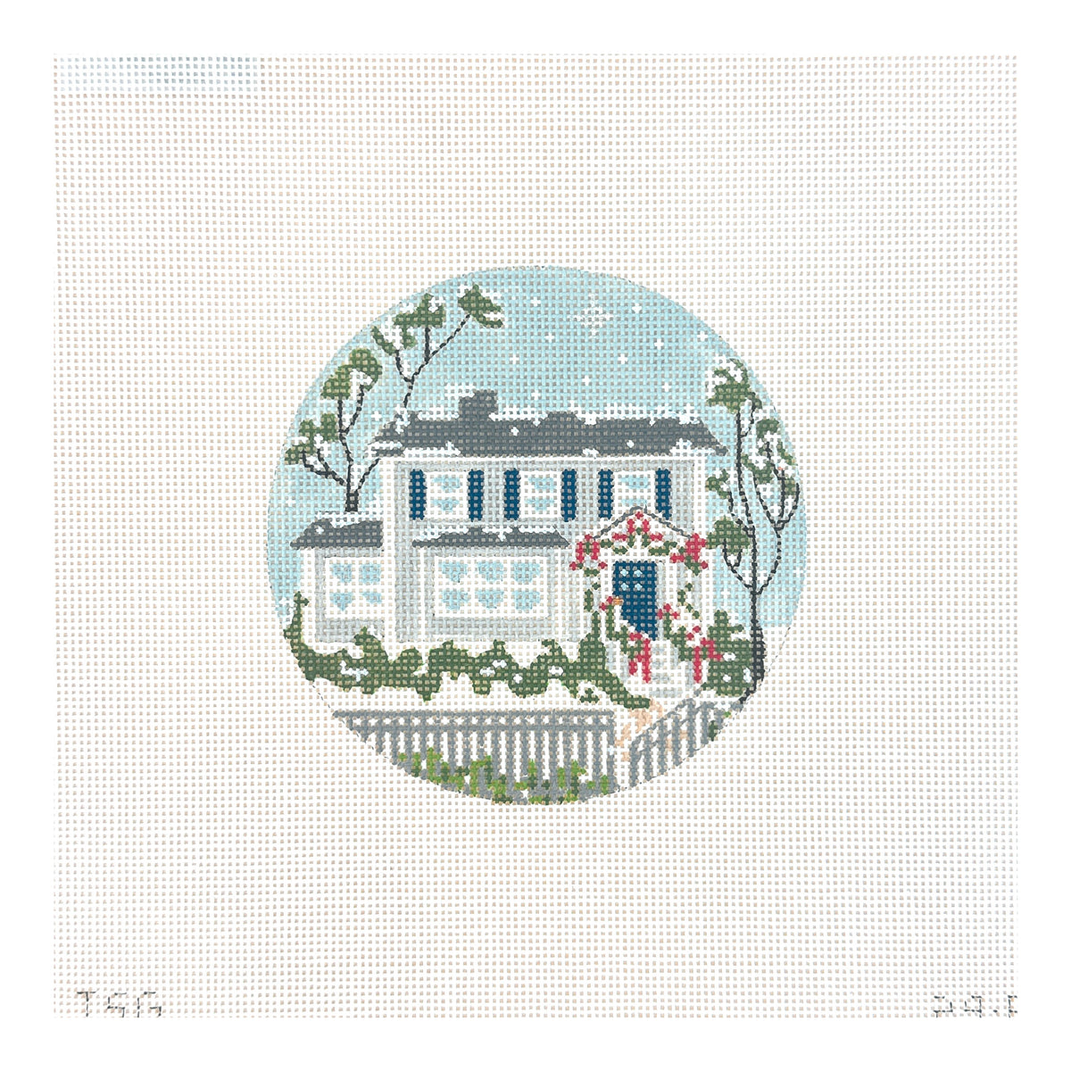 The Plum Stitchery The Stitched Garden Swedish House Collection No 2 Needlepoint Canvas