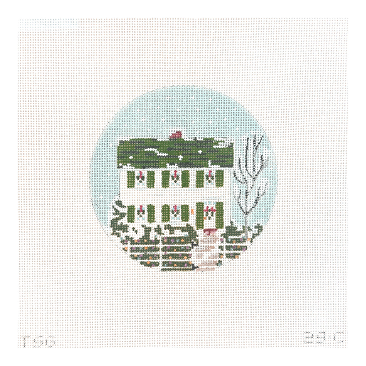 The Plum Stitchery The Stitched Garden Swedish House Collection No 3 Needlepoint Canvas