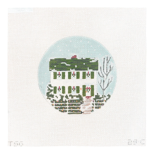 The Plum Stitchery The Stitched Garden Swedish House Collection No 3 Needlepoint Canvas