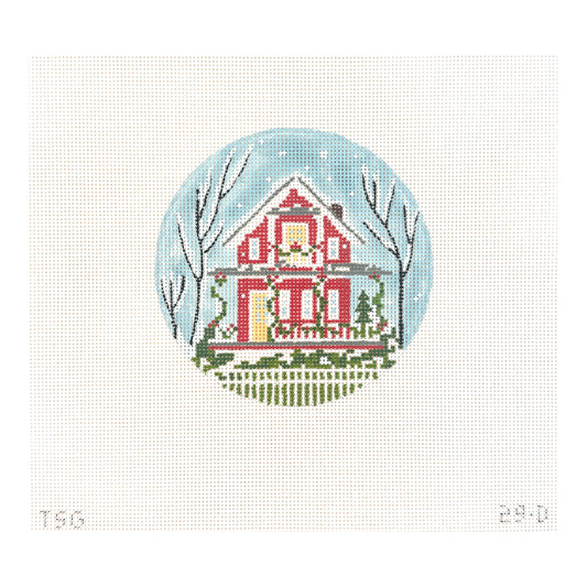The Plum Stitchery The Stitched Garden Swedish House Collection No 4 Needlepoint Canvas