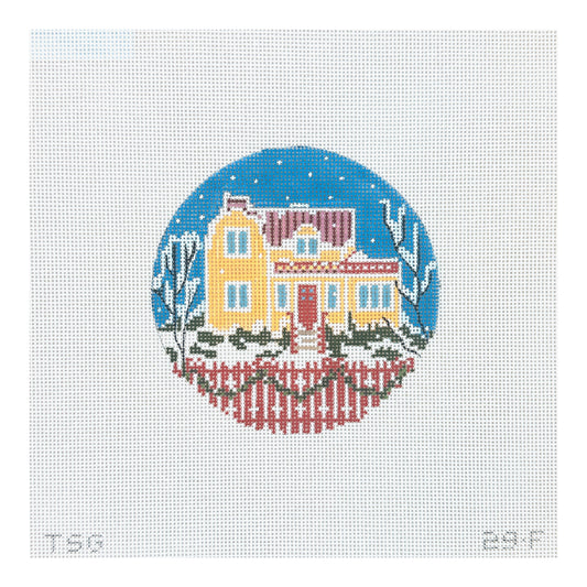 The Plum Stitchery The Stitched Garden Swedish House Collection No 6 Needlepoint Canvas