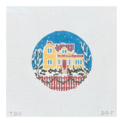 The Plum Stitchery The Stitched Garden Swedish House Collection No 6 Needlepoint Canvas