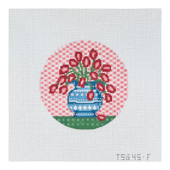 The Plum Stitchery The Stitched Garden Winter Florals Series Tulips Needlepoint Canvas