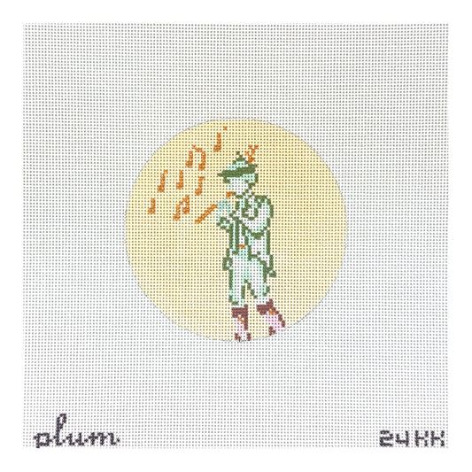 The Plum Stitchery Twelvetide in Color - Eleven Pipers Piping Needlepoint Canvas