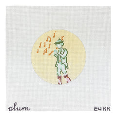 The Plum Stitchery Twelvetide in Color - Eleven Pipers Piping Needlepoint Canvas