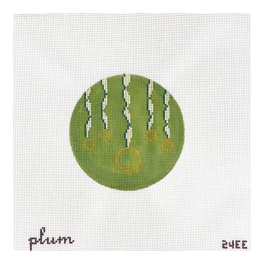 The Plum Stitchery Twelvetide in Color - Five Golden Rings Needlepoint Canvas