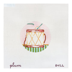The Plum Stitchery Twelvetide in Color - Twelve Drummers Drumming Needlepoint Canvas